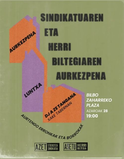 SINDIKATUREN ETA HERRI BILTEGIREN AURKEZPENA 