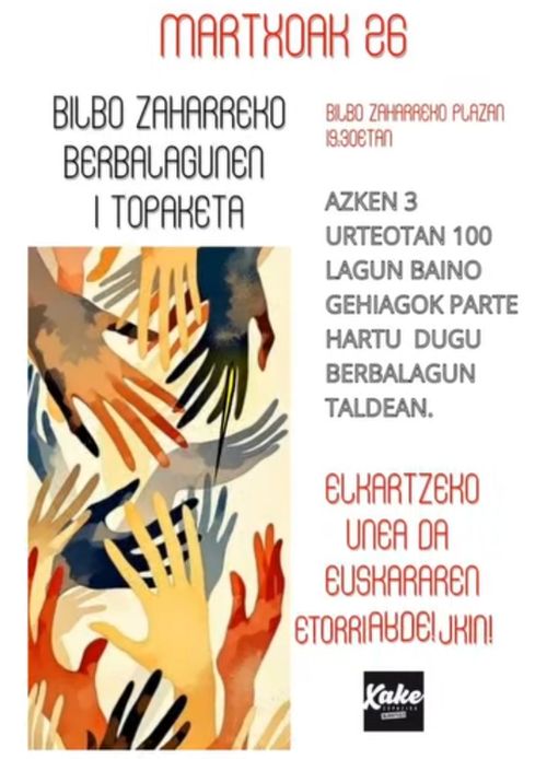 BILBO ZAHARREKO BERBALAGUN TALDEA I TOPAKETA