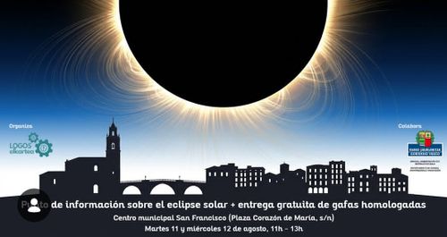 INFORMACIÓN SOBRE EL ECLIPSE SOLAR + ENTREGA GRATUITA DE GAFAS HOMOLOGADAS+ ENTREGA GRATUITA DE GAFAS HOMOLOGADASsan