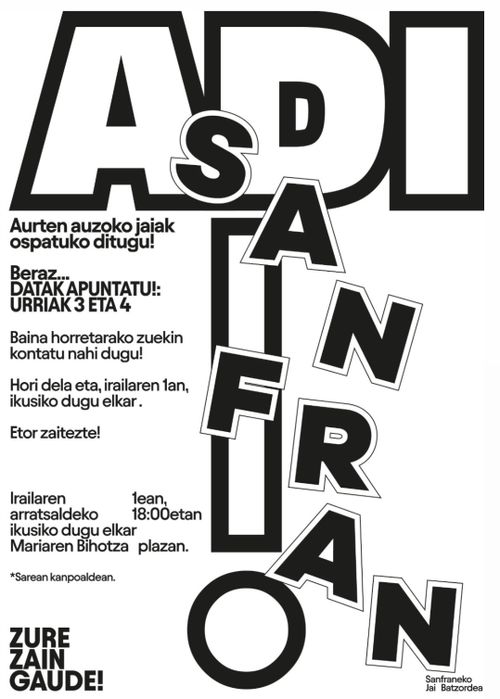 ADI SANFRAN (SAN FRANZISKOKO JAIAK) Asanblada Irekia