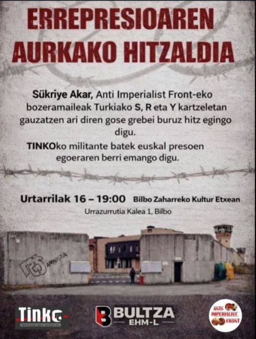 ERREPRESIOAREN AURKAKO HITZALDIA ERREPRESIOAREN AURKAKO HITZALDIA
