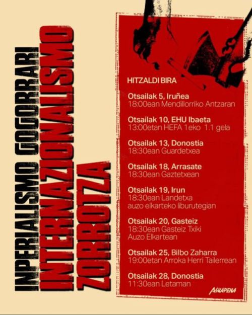 INPERIALISMO GOGORRARI INTERNZIONALISMO ZORROTZA