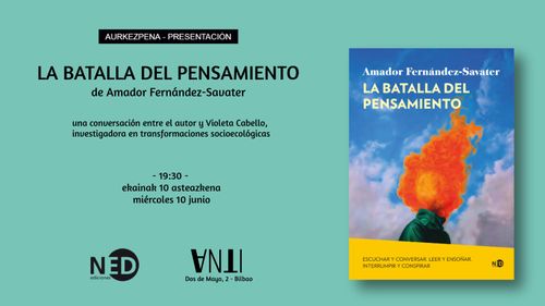 Aurkezpena // Presentación del libro LA BATALLA DEL PENSAMIENTO de Amador Fernández-Savater