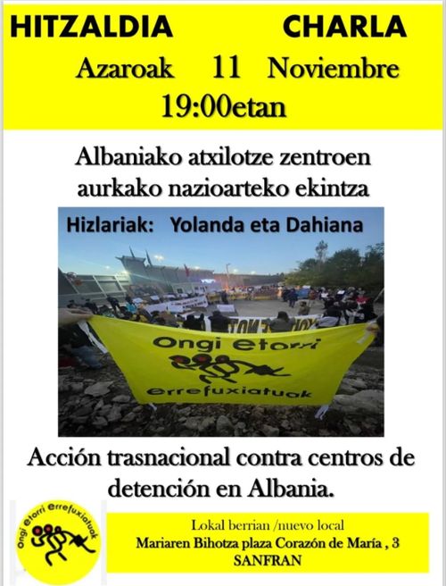 ALBANIAKO ATXILOTZE ZENTROEN AURKAKO NAZIOARTEKO EKINTZA