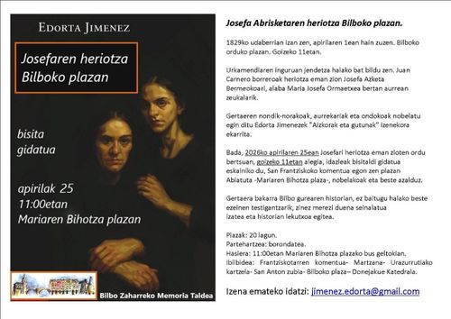 Bisita gidatua: Josefaren heriotza Bilboko plazan