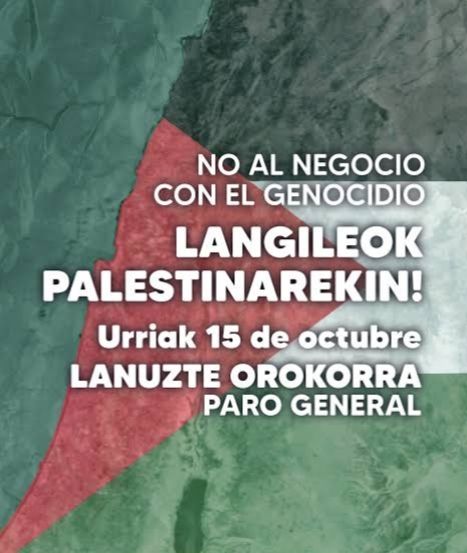 NO AL NEGOCIO CON EL GENOCIDIO LANGILEOK PALESTINAREKIN 