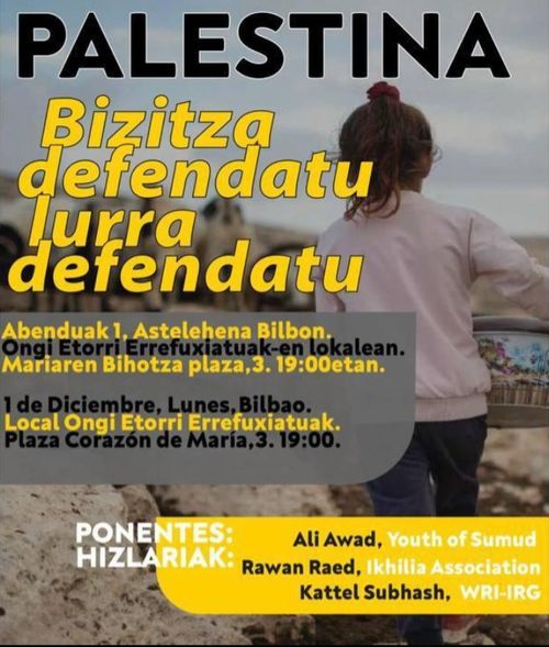 PALESTINA: BIZITZA DEFENDATU, LURRA DEFENDATU