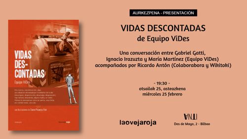 Aurkezpena // Presentación del libro VIDAS DESCONTADAS de Equipo ViDes