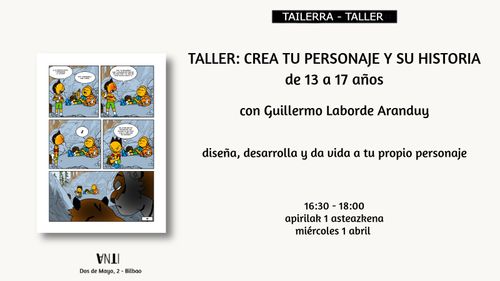 Crea tu personaje y su historia (13–17 años) con Guillermo Laborde Aranduy