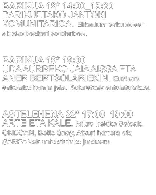 UDA AURREKO JAIA AISSA ETA ANER BERTSOLARIEKIN