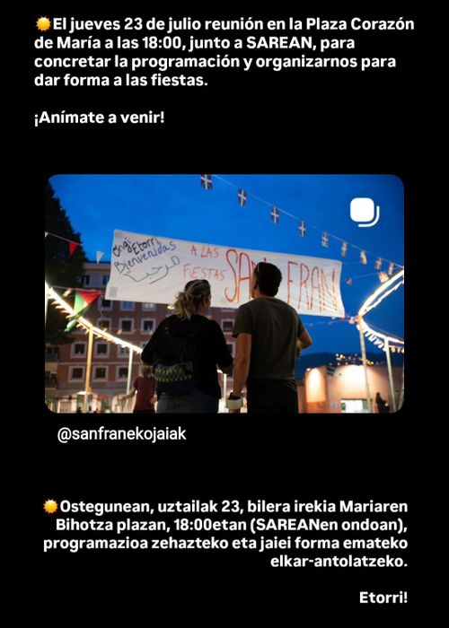 SAN FRANEKO JAIAK ASANBLADA IREKIA 
