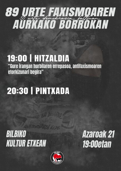GURE IRAGAN HURBILAREN ERREPASUA. ANTIFAXISMOAREN ERTOKIZUNARI NARI BEGIRA